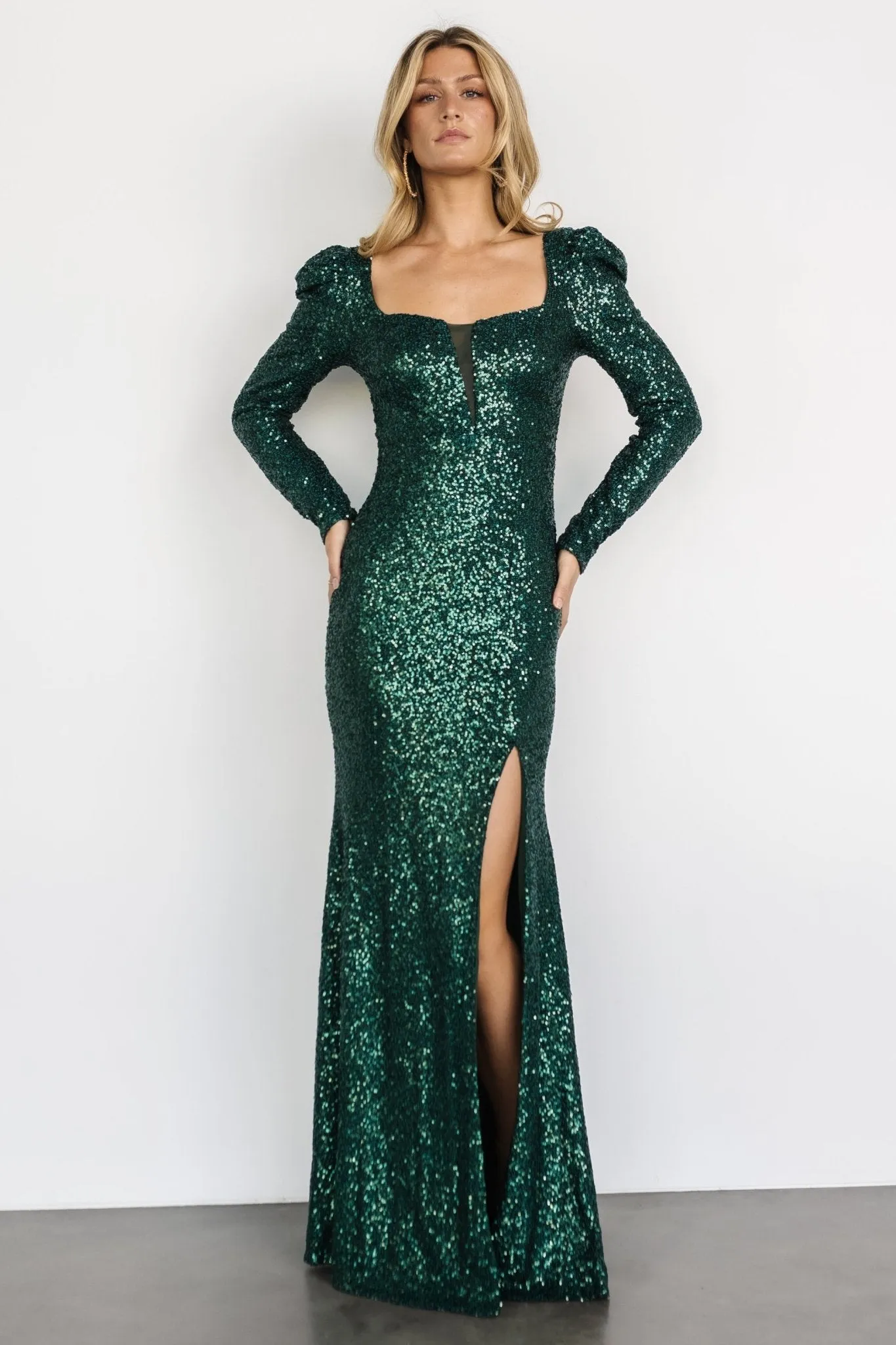 Nicolette Sequin Gown | Green sold by Baltic Born product image thumbnail 4