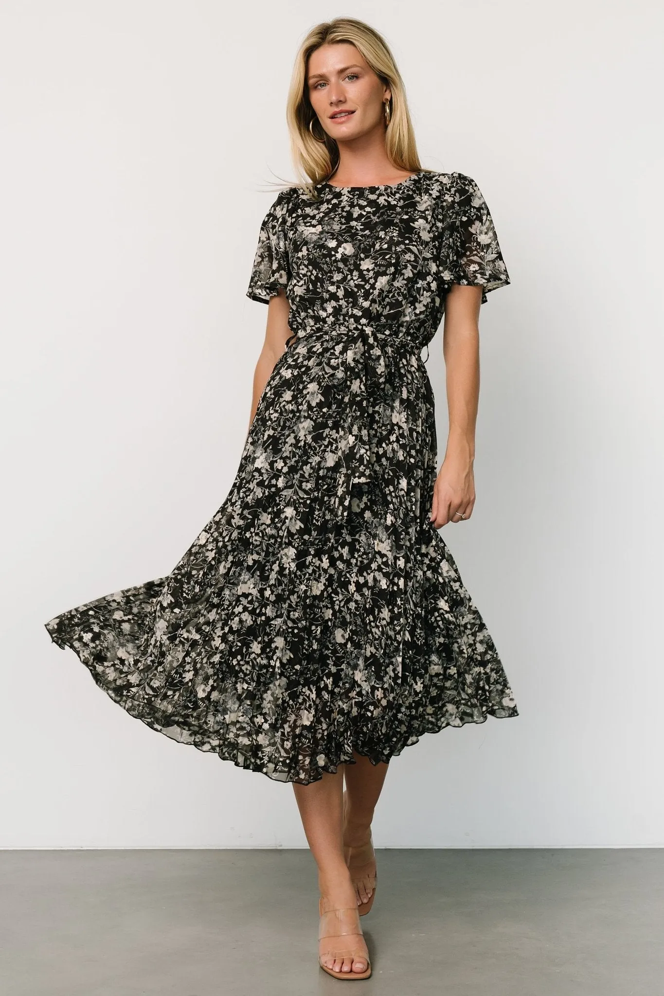 Alexandra Pleated Dress | Black + Slate sold by Baltic Born