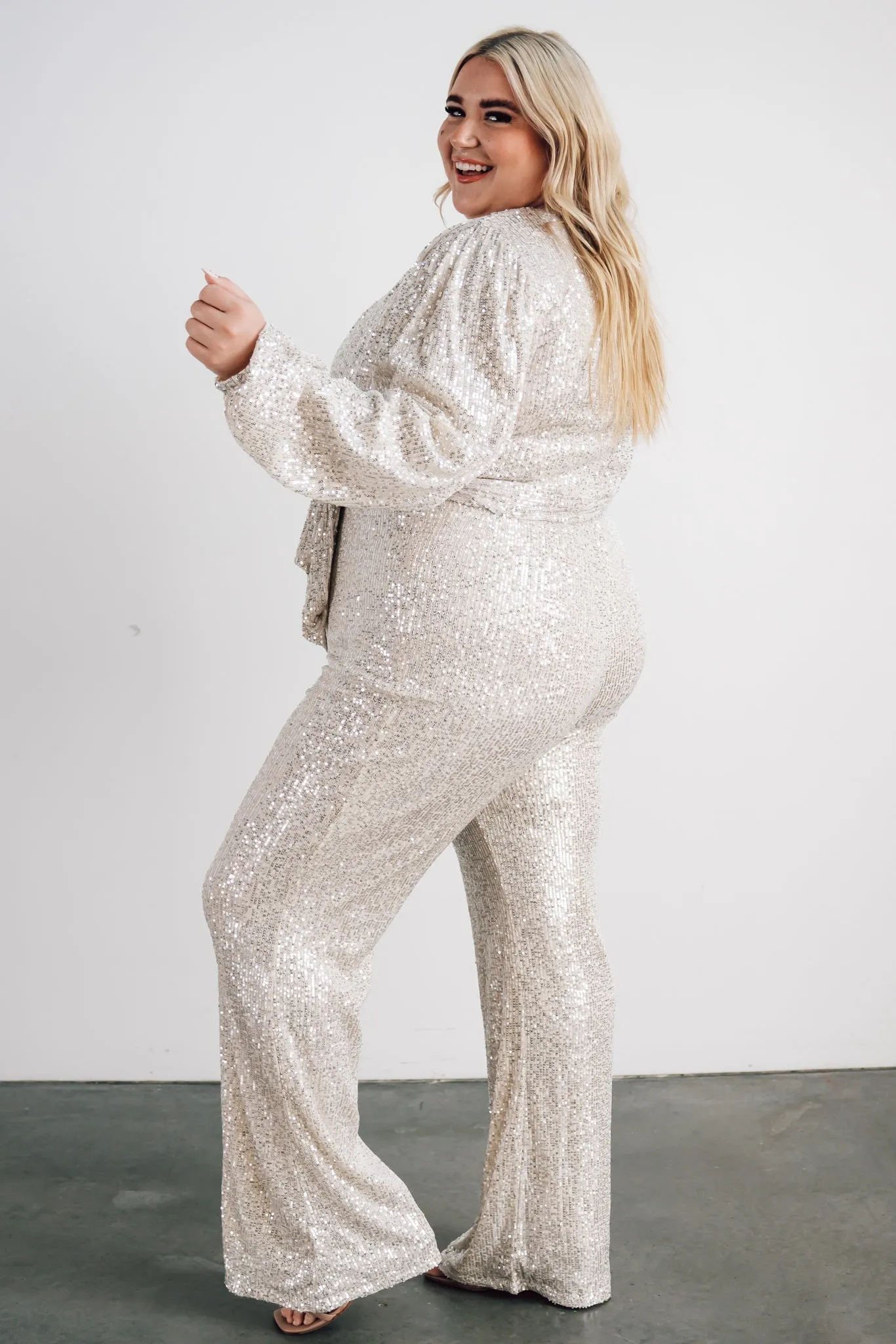 Brussels Sequin Jumpsuit | Cream sold by Baltic Born product image thumbnail 5