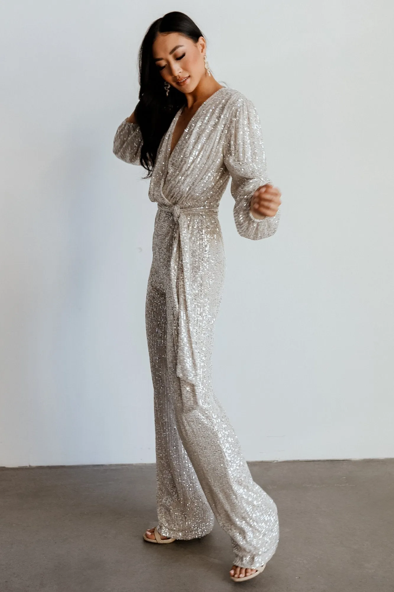 Brussels Sequin Jumpsuit | Cream sold by Baltic Born product image thumbnail 4