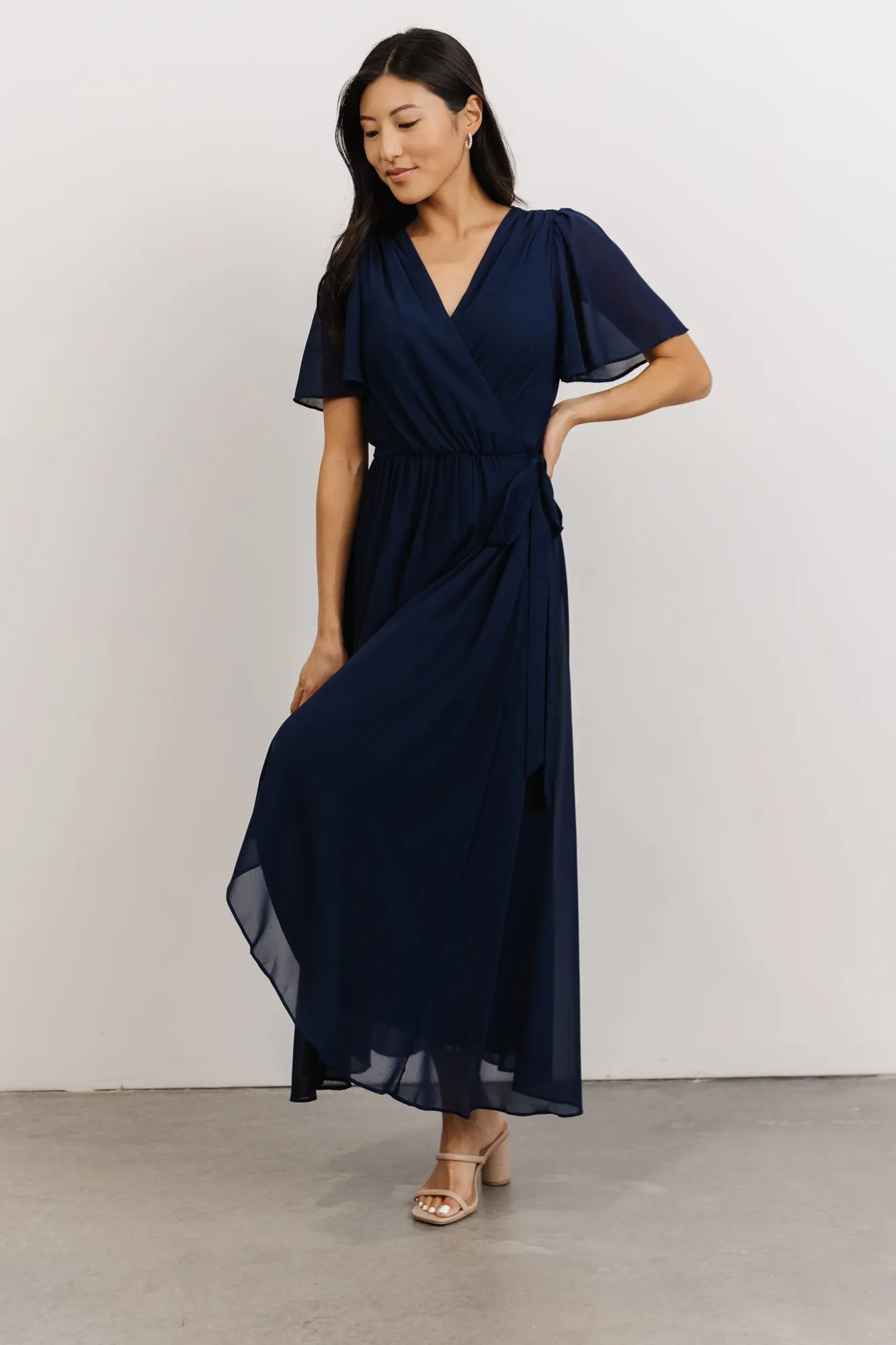 Waverly Wrap Dress | Navy sold by Baltic Born product image thumbnail 3