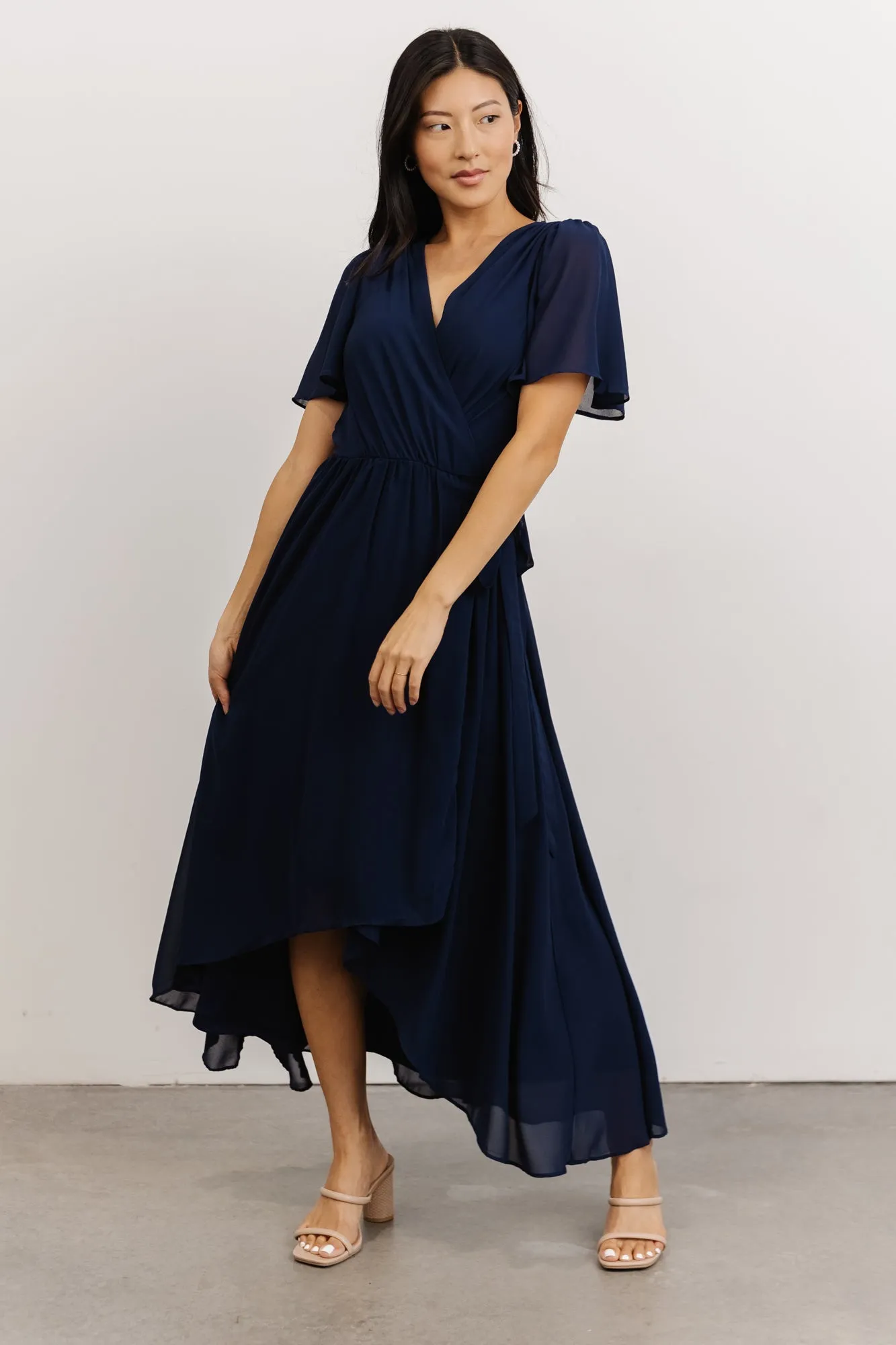 Waverly Wrap Dress | Navy sold by Baltic Born product image thumbnail 4
