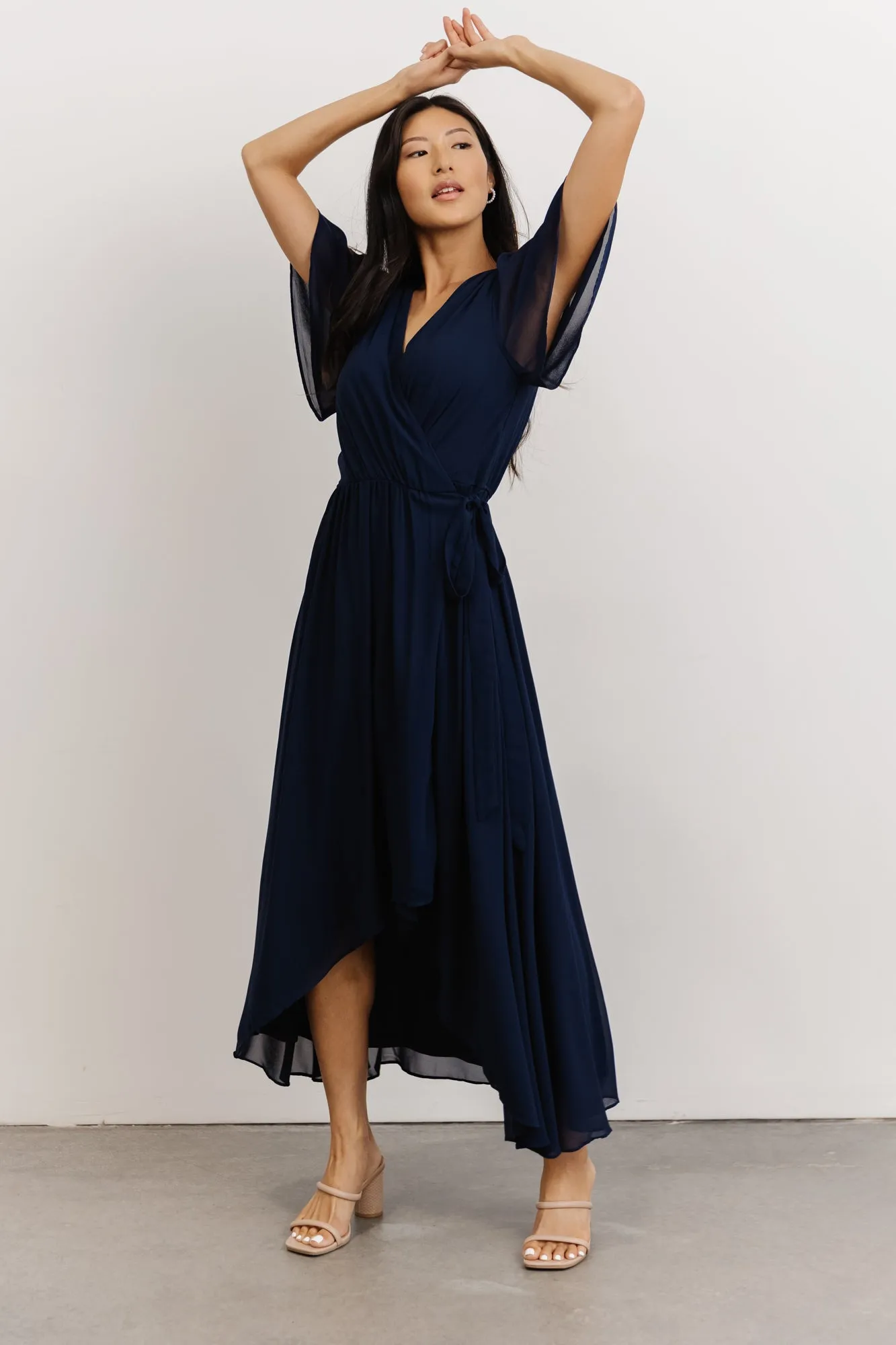 Waverly Wrap Dress | Navy sold by Baltic Born product image thumbnail 2
