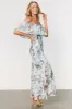 Amalfi Smocked Maxi Dress | Blue Floral sold by Baltic Born