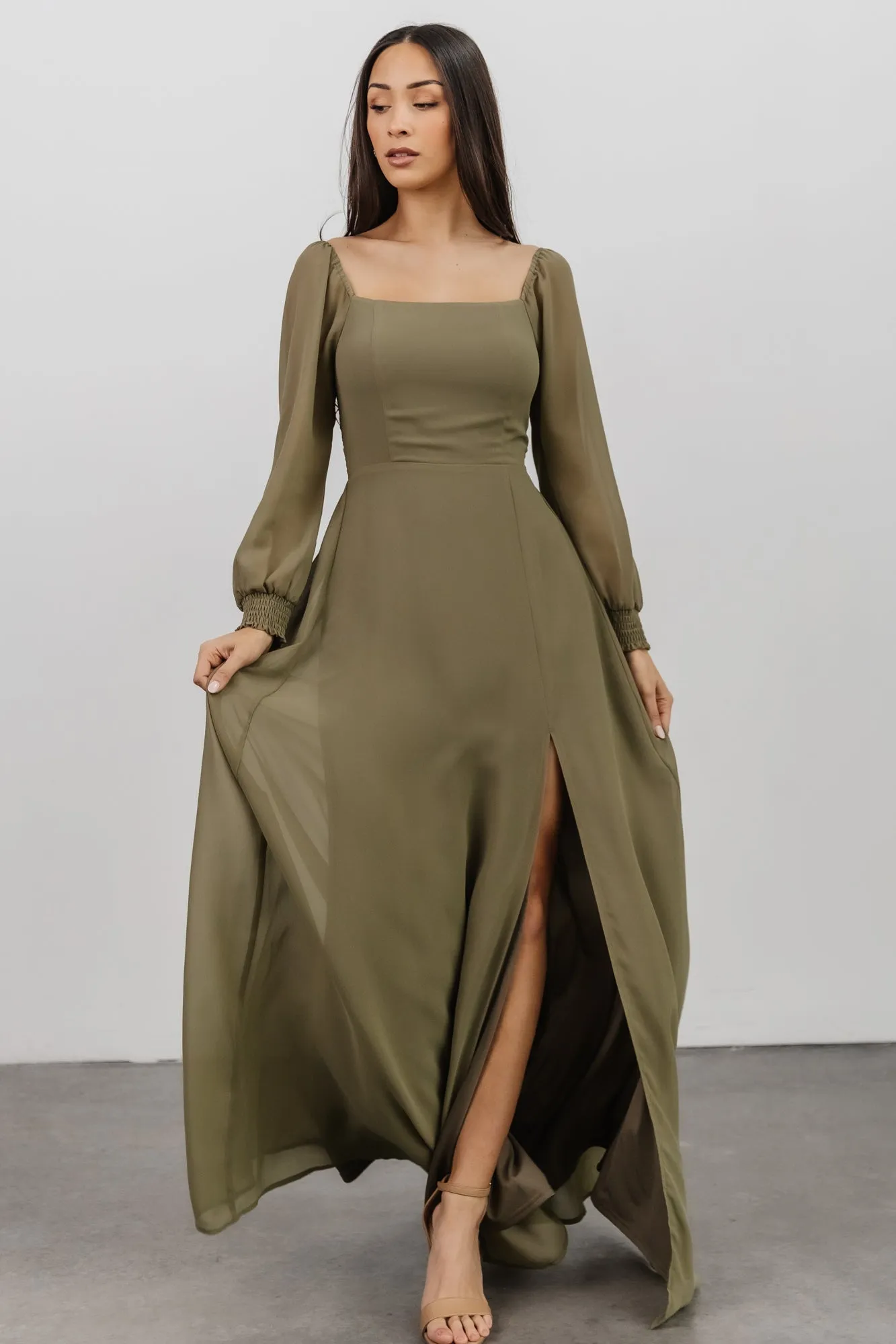 Giselle Maxi Dress | Dusty Olive sold by Baltic Born