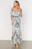 Amalfi Smocked Maxi Dress | Blue Floral sold by Baltic Born