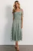Emilia Embroidered Dress | Sage sold by Baltic Born