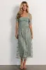 Emilia Embroidered Dress | Sage sold by Baltic Born