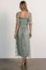 Emilia Embroidered Dress | Sage sold by Baltic Born