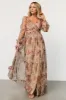 Desiree Tulle Maxi Dress | Taupe Floral sold by Baltic Born