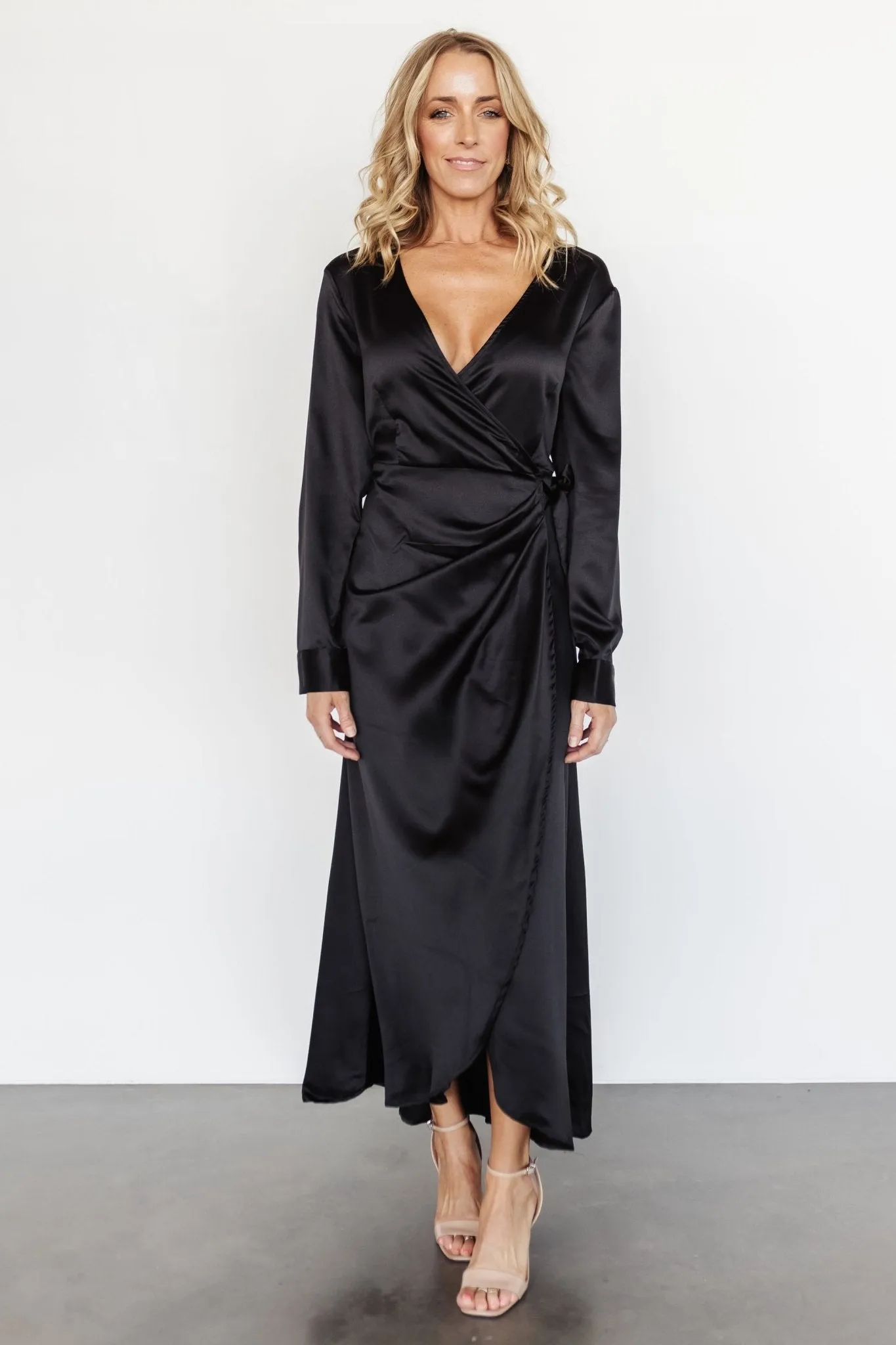 Lawrence Wrap Maxi Dress | Black sold by Baltic Born product image thumbnail 5