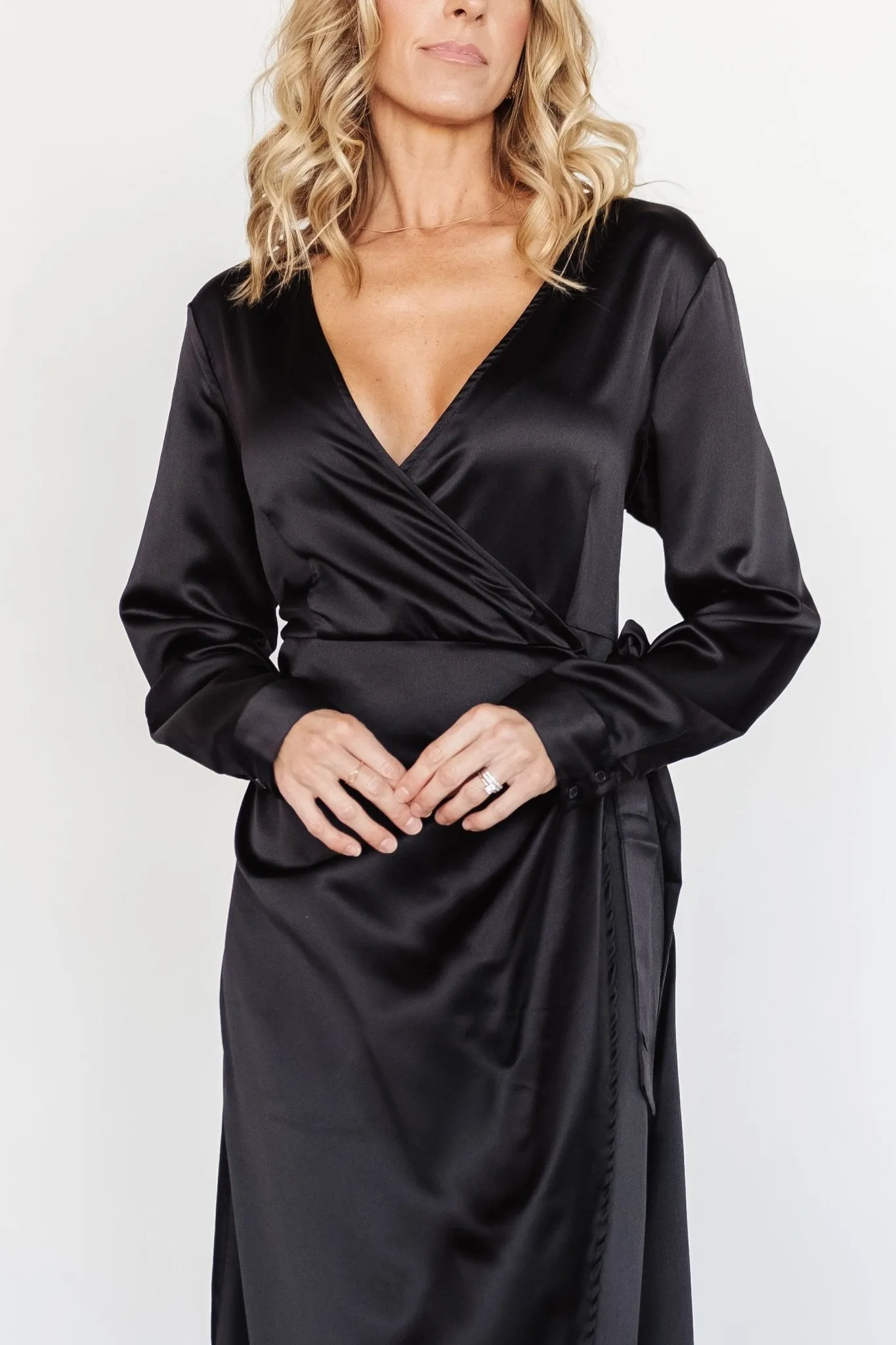 Lawrence Wrap Maxi Dress | Black sold by Baltic Born product image thumbnail 2