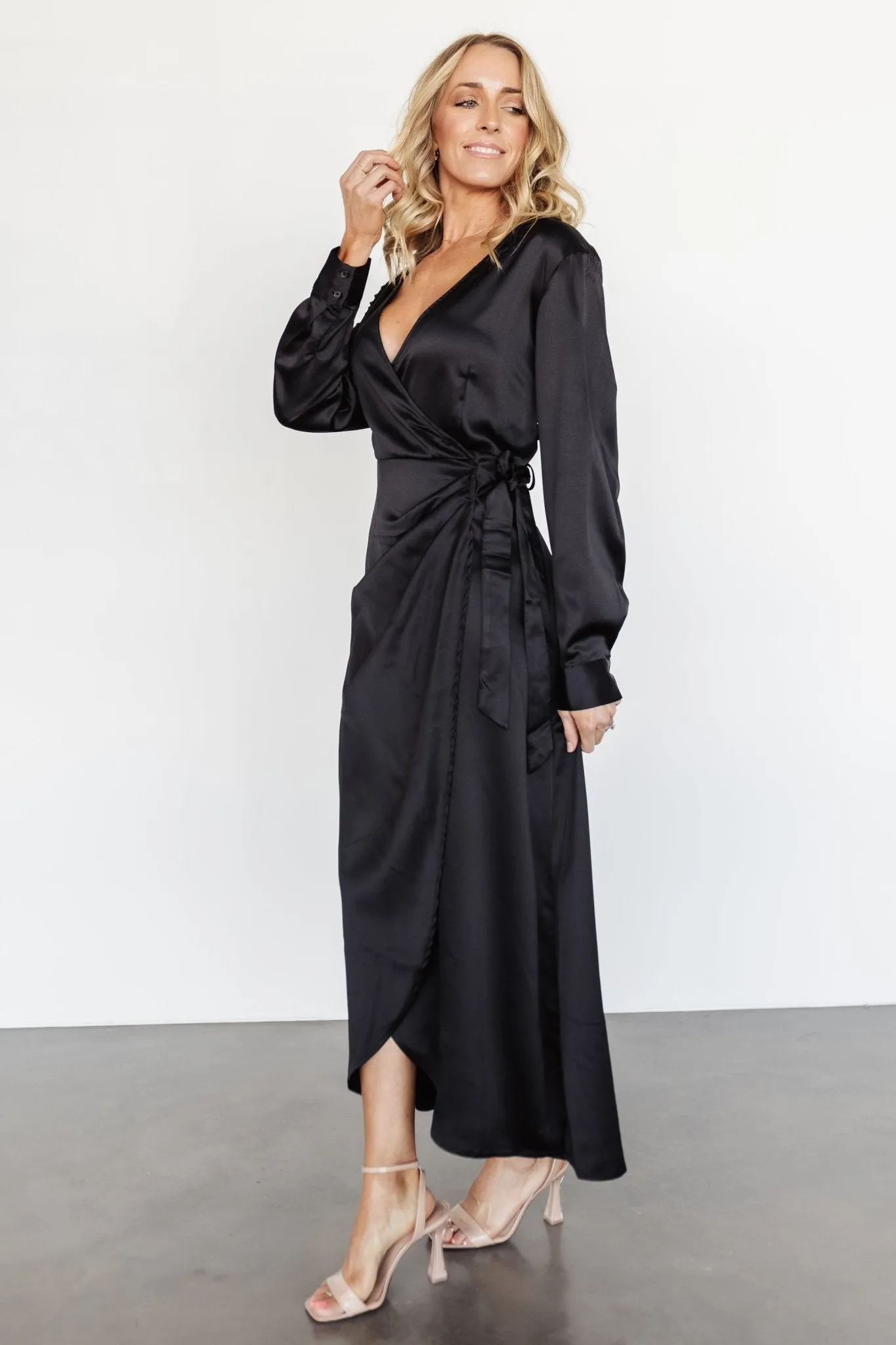 Lawrence Wrap Maxi Dress | Black sold by Baltic Born product image thumbnail 3