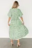 Austin Kimono Dress | Green Print sold by Baltic Born