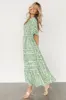 Austin Kimono Dress | Green Print sold by Baltic Born