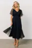 Martha Smocked Tulle Dress | Navy sold by Baltic Born