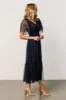 Martha Smocked Tulle Dress | Navy sold by Baltic Born