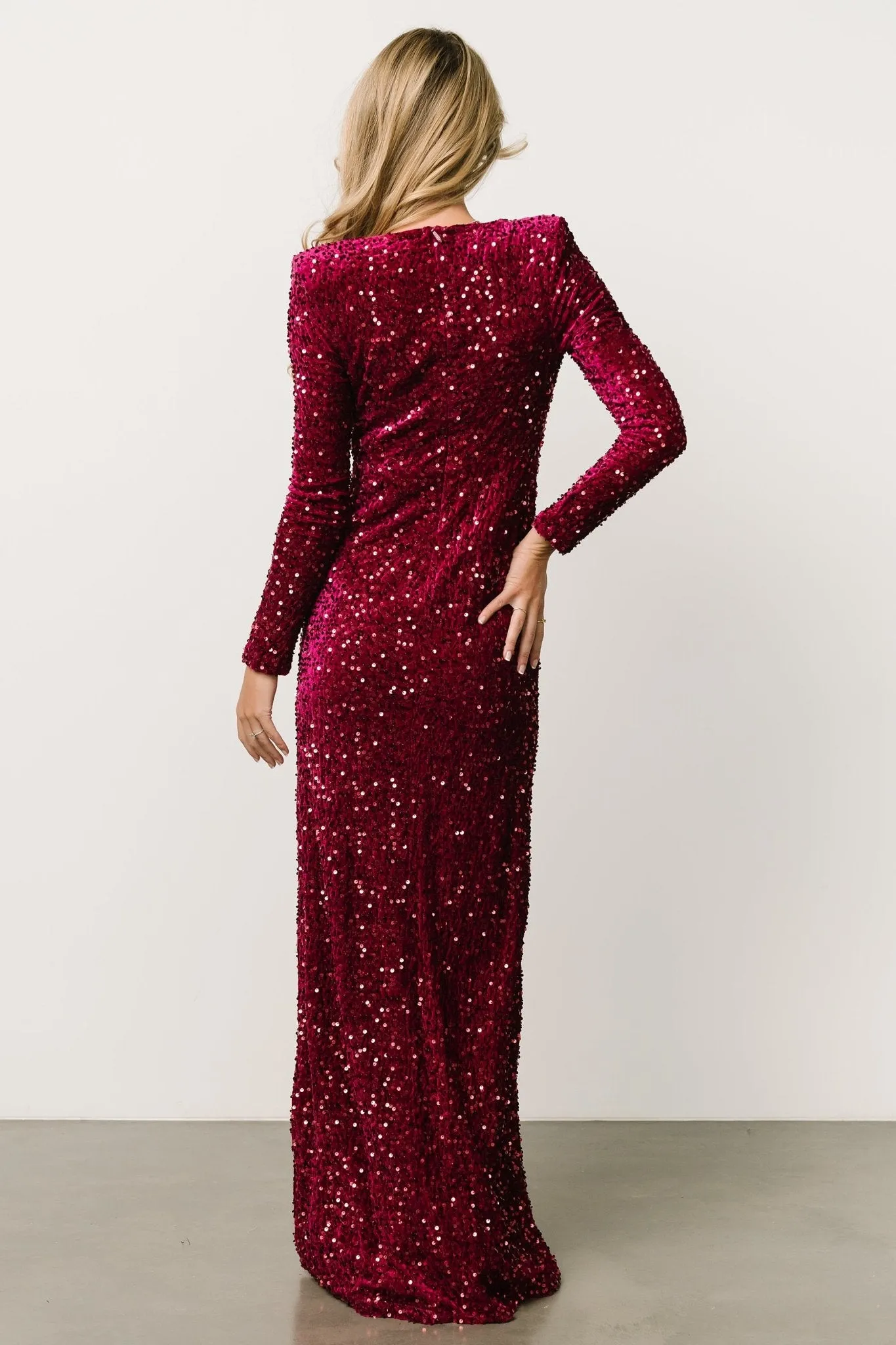 Madonna Sequin Maxi Dress | Winter Berry sold by Baltic Born product image thumbnail 4
