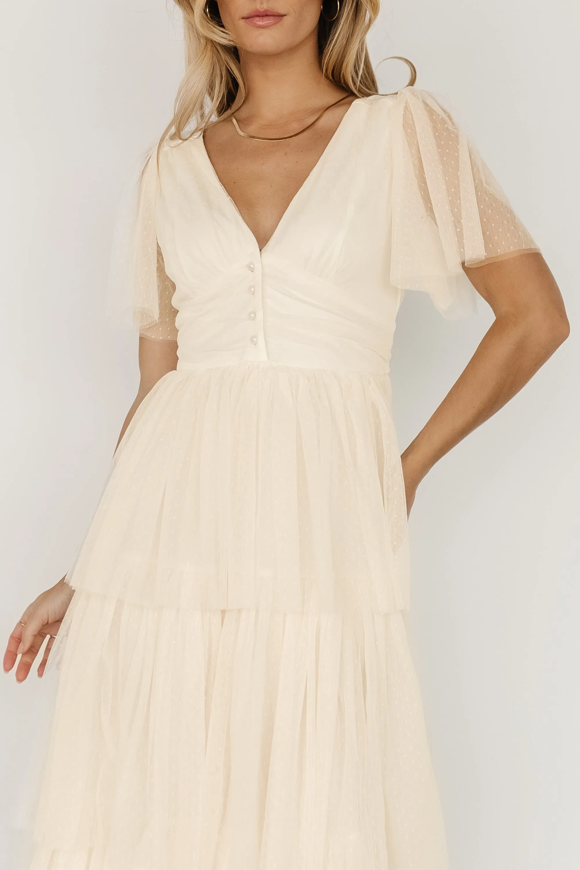 Starlet Tiered Maxi Dress | Cream sold by Baltic Born product image thumbnail 2