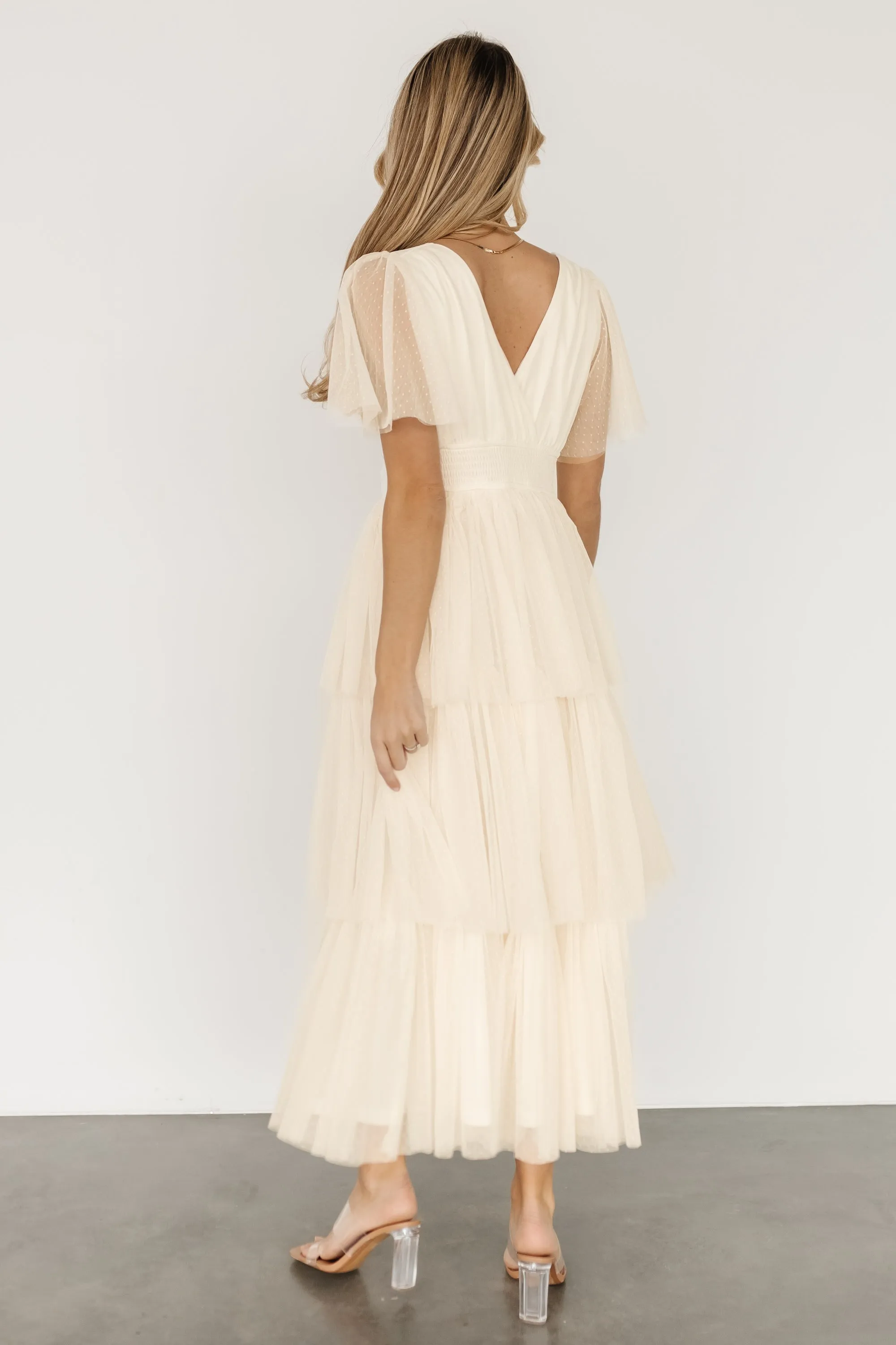 Starlet Tiered Maxi Dress | Cream sold by Baltic Born product image thumbnail 5