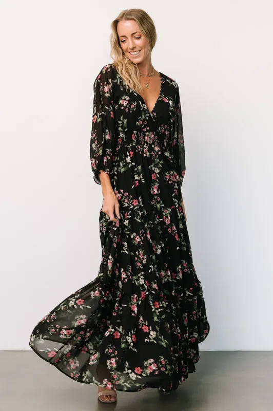 Sawyer Tiered Maxi Dress | Black + Berry sold by Baltic Born