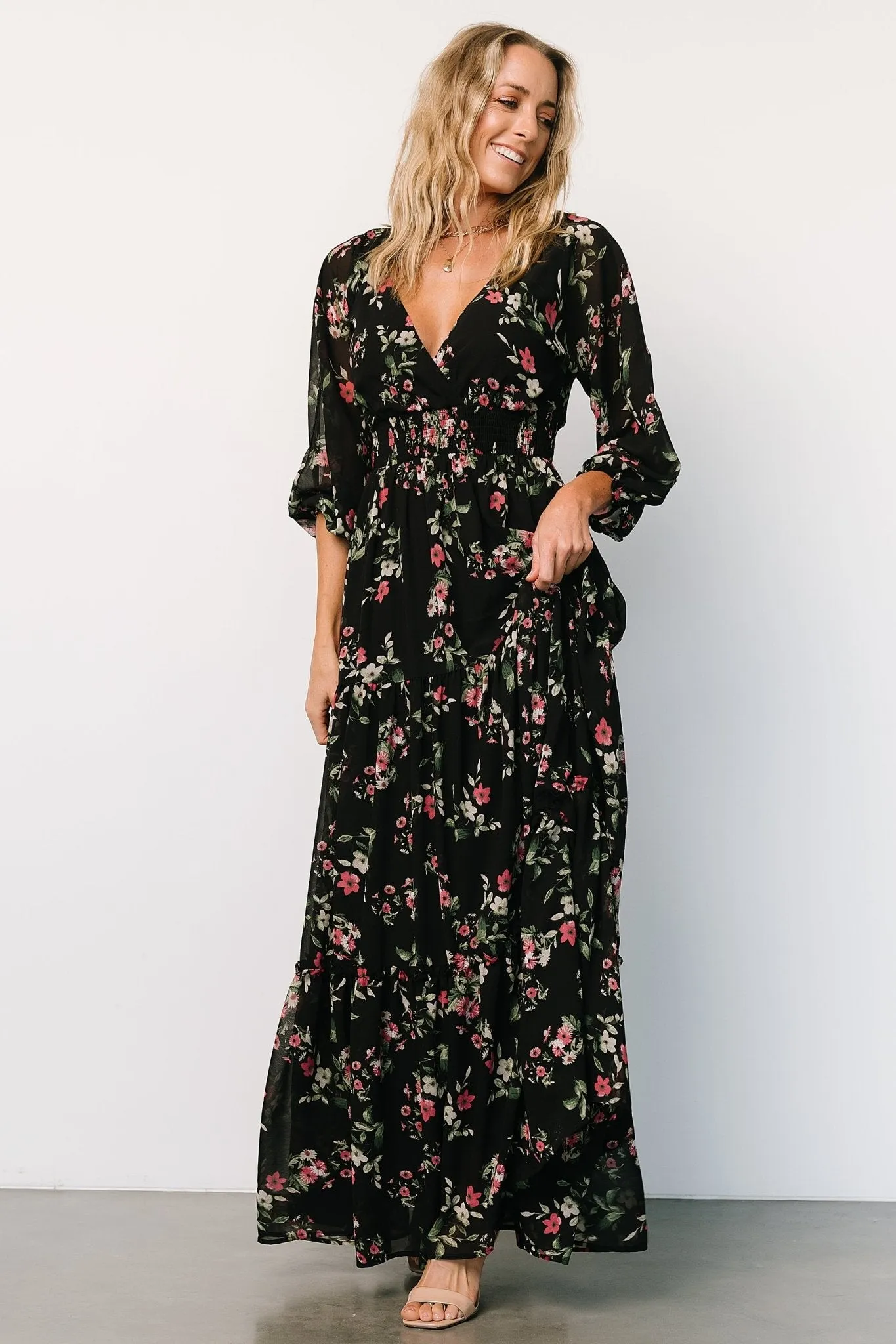 Sawyer Tiered Maxi Dress | Black + Berry sold by Baltic Born product image thumbnail 5