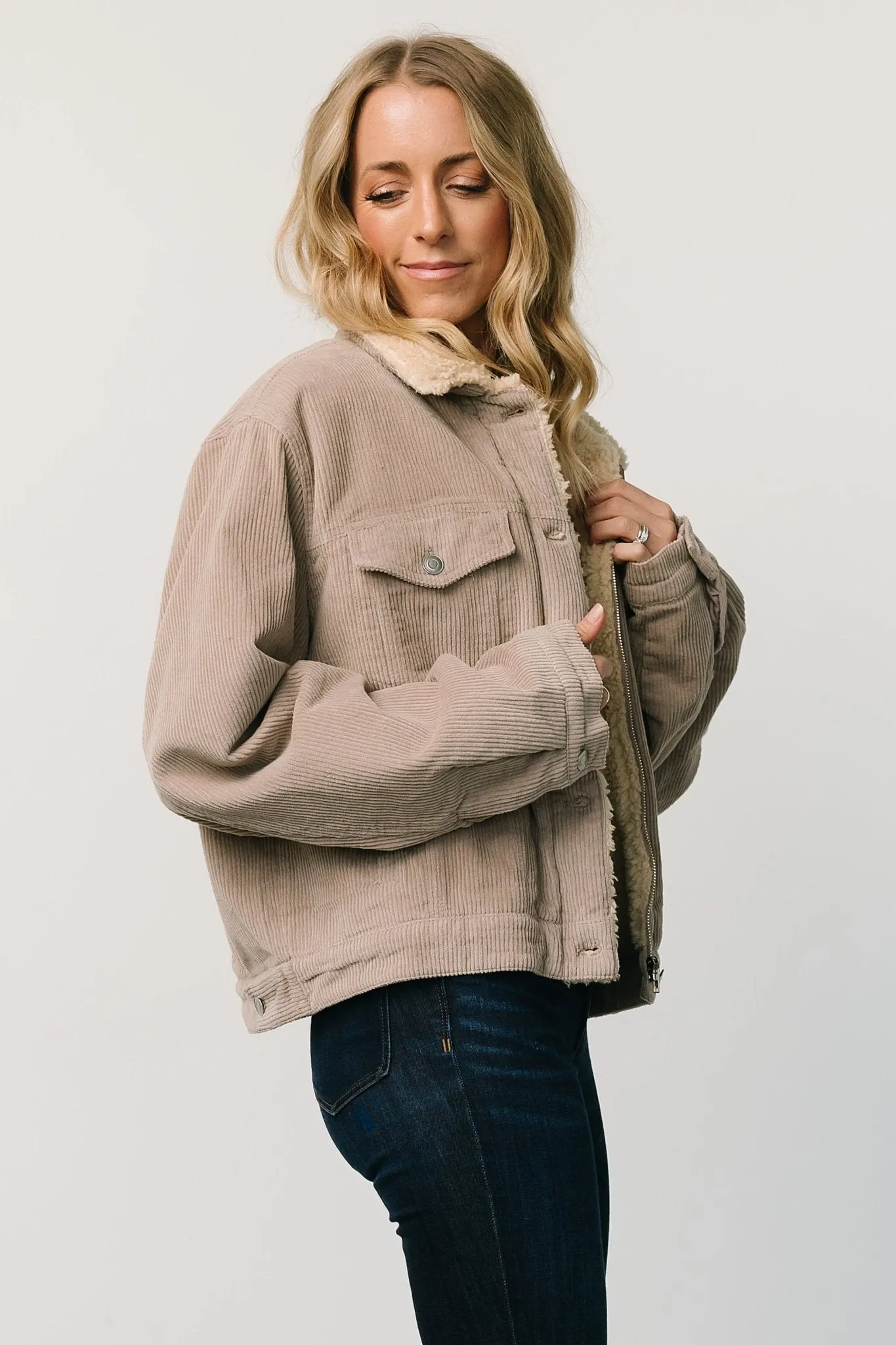 Ridley Corduroy Jacket | Taupe sold by Baltic Born product image thumbnail 2