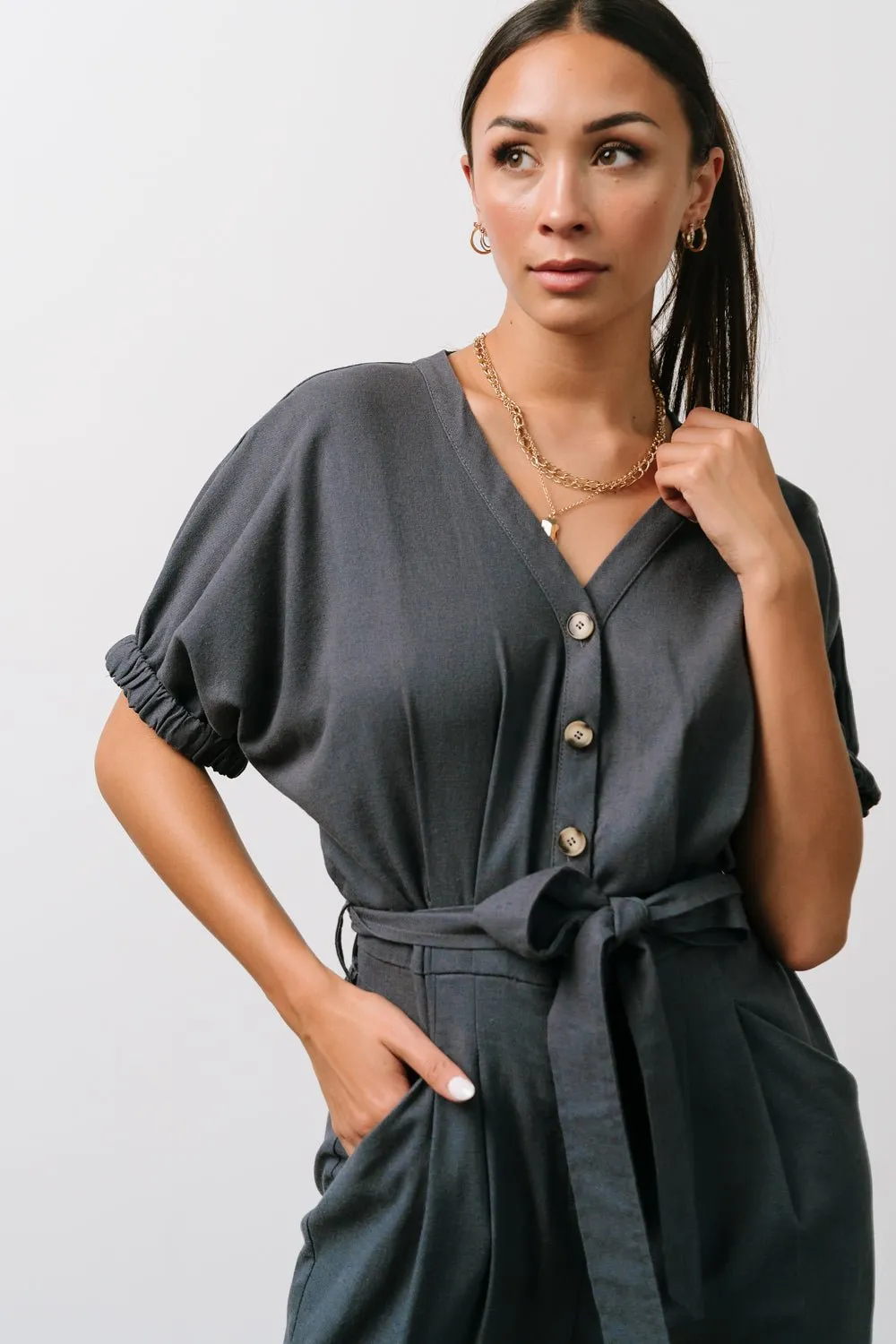 Heidi Jumpsuit | Dark Slate sold by Baltic Born product image thumbnail 3