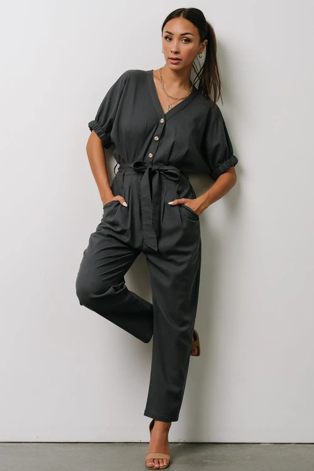 Heidi Jumpsuit | Dark Slate sold by Baltic Born product image thumbnail 4