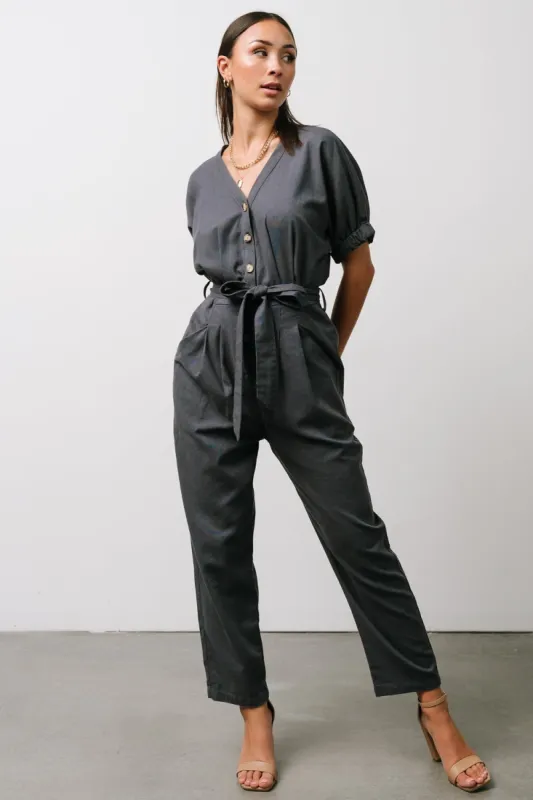 Heidi Jumpsuit | Dark Slate sold by Baltic Born