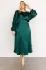 Balta Satin Midi Dress | Emerald sold by Baltic Born