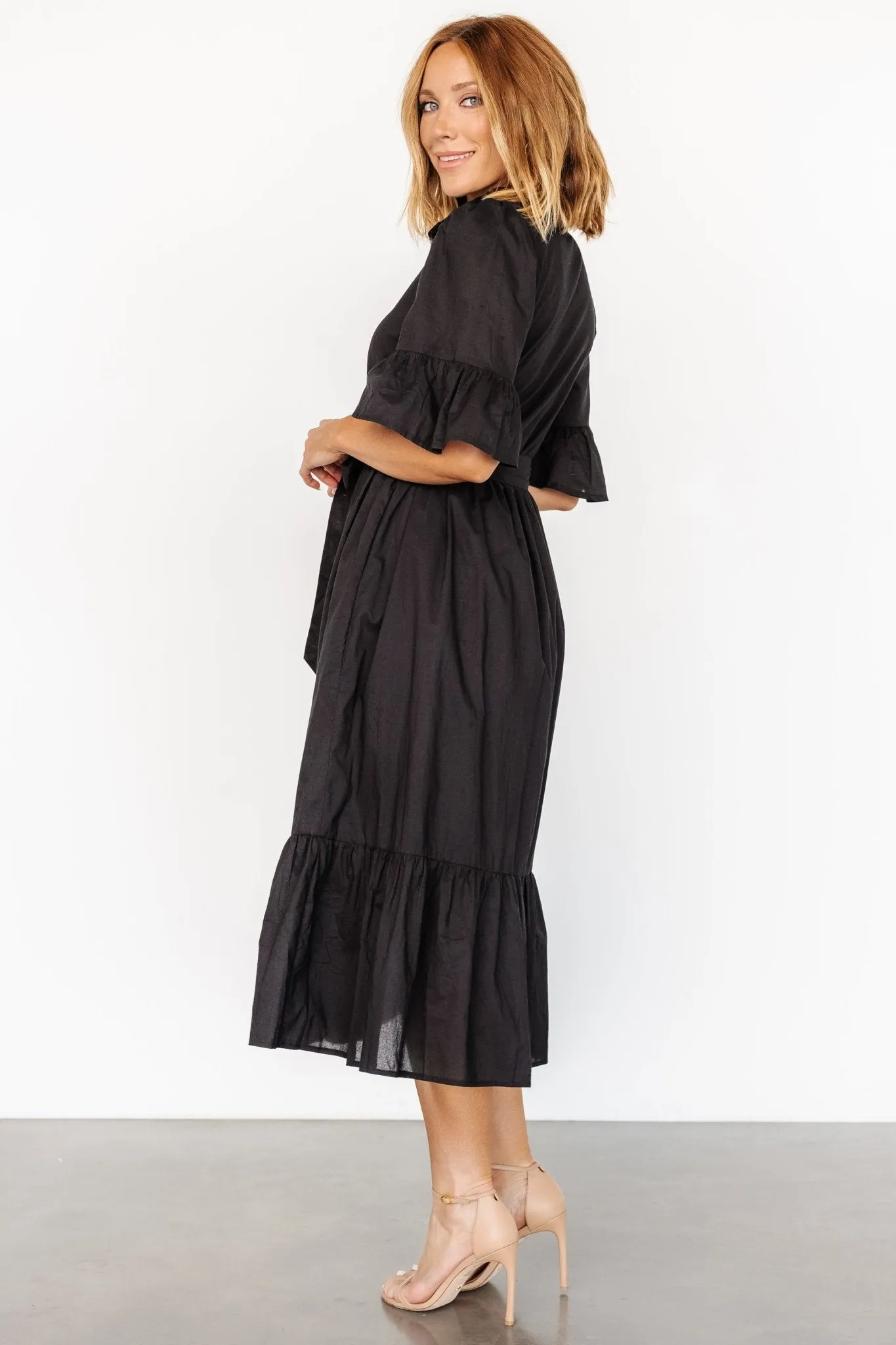 Mirielle Midi Dress | Black sold by Baltic Born product image thumbnail 3