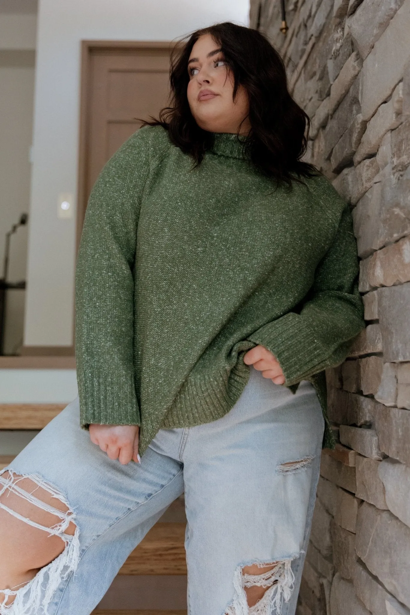 Oaklynn Turtleneck Sweater | Green sold by Baltic Born product image thumbnail 3