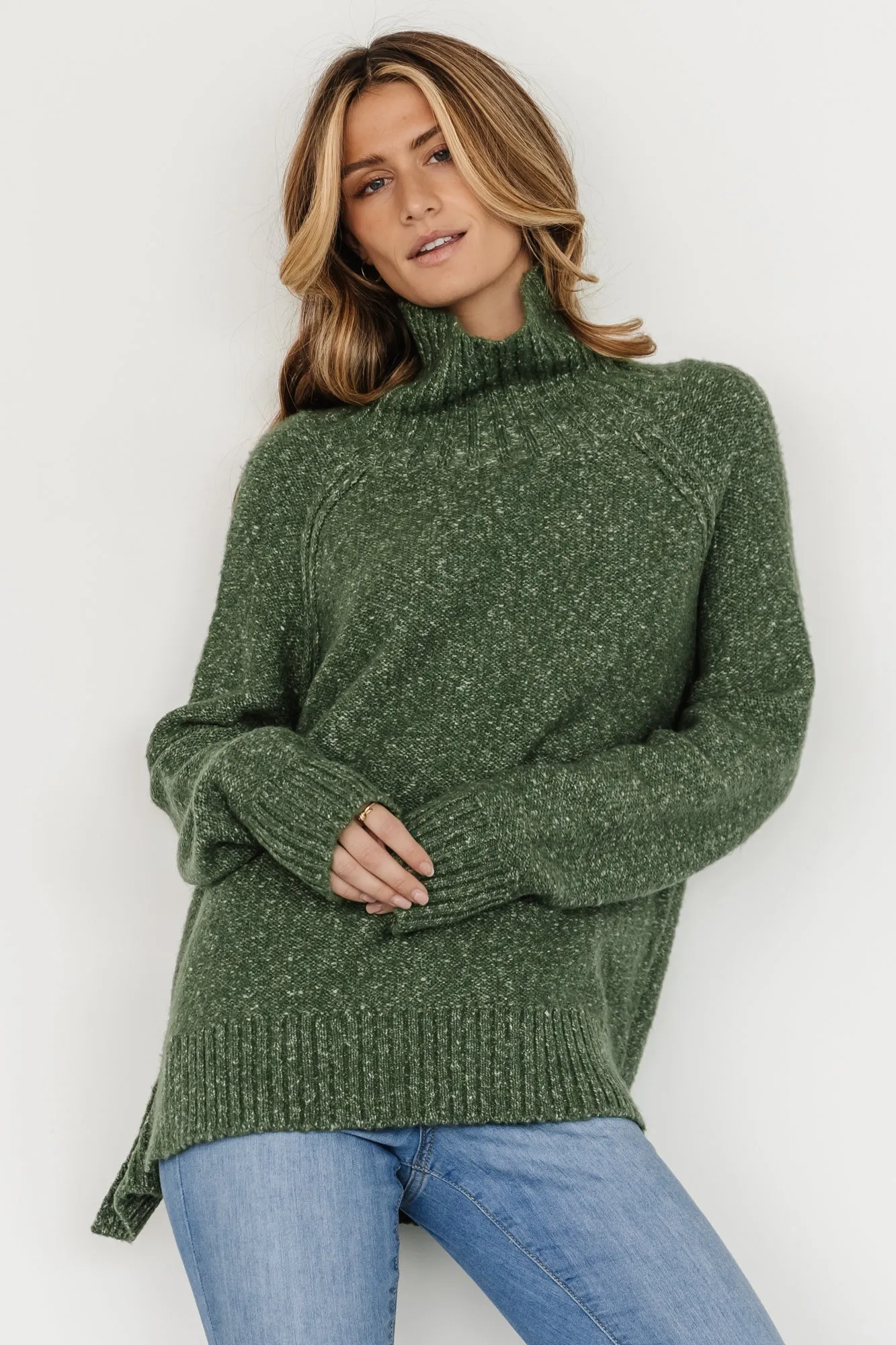 Oaklynn Turtleneck Sweater | Green sold by Baltic Born product image thumbnail 4