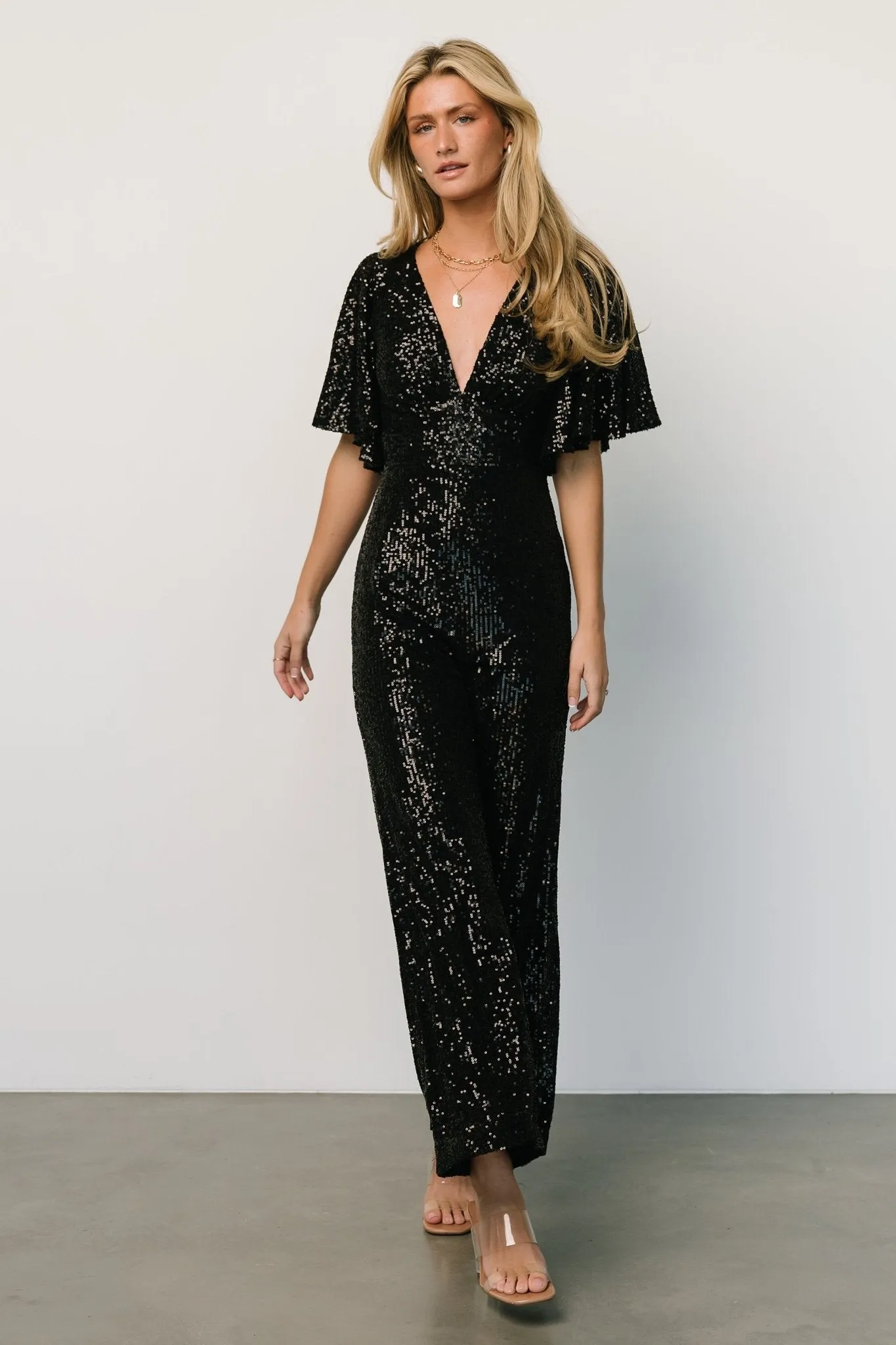Dynasty Sequin Jumpsuit | Black sold by Baltic Born product image thumbnail 5