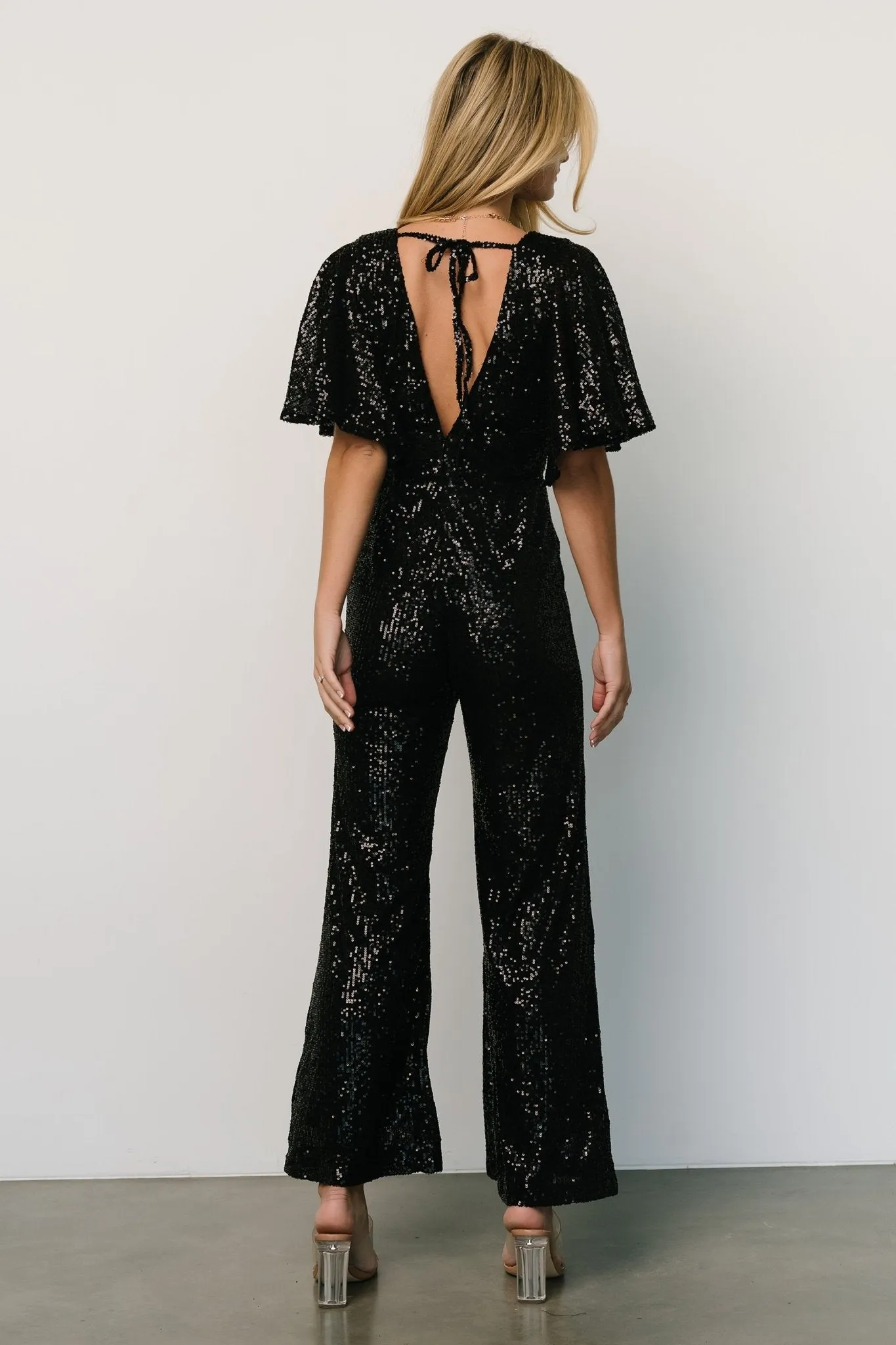 Dynasty Sequin Jumpsuit | Black sold by Baltic Born product image thumbnail 2