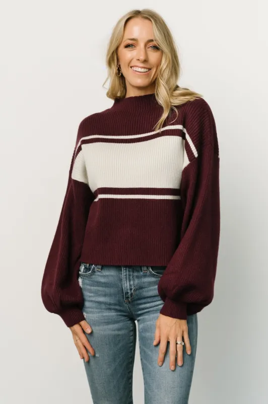Brooks Sweater | Plum + Gray made by Gilli