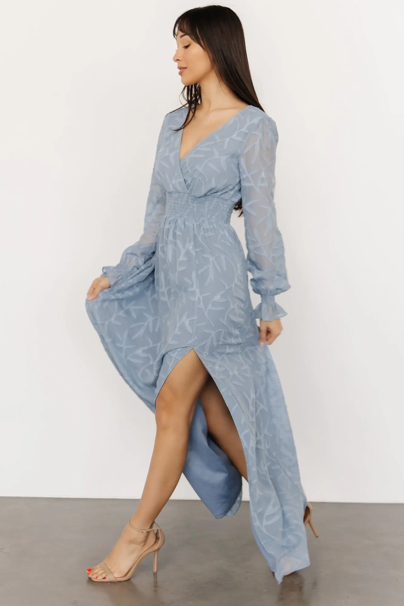 Bridget Textured Maxi Dress | Light Blue sold by Baltic Born product image thumbnail 5