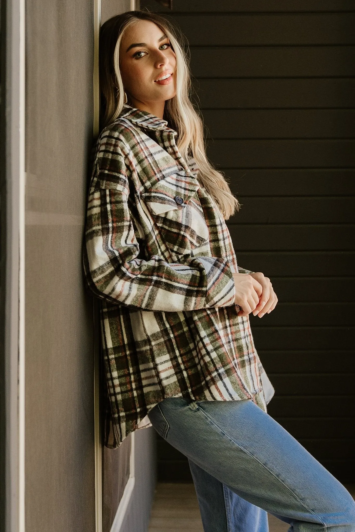Polson Plaid Shacket | Ivory Multi sold by Baltic Born product image thumbnail 4