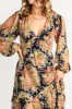 Bowman Deep V Maxi Dress | Navy Floral sold by Baltic Born