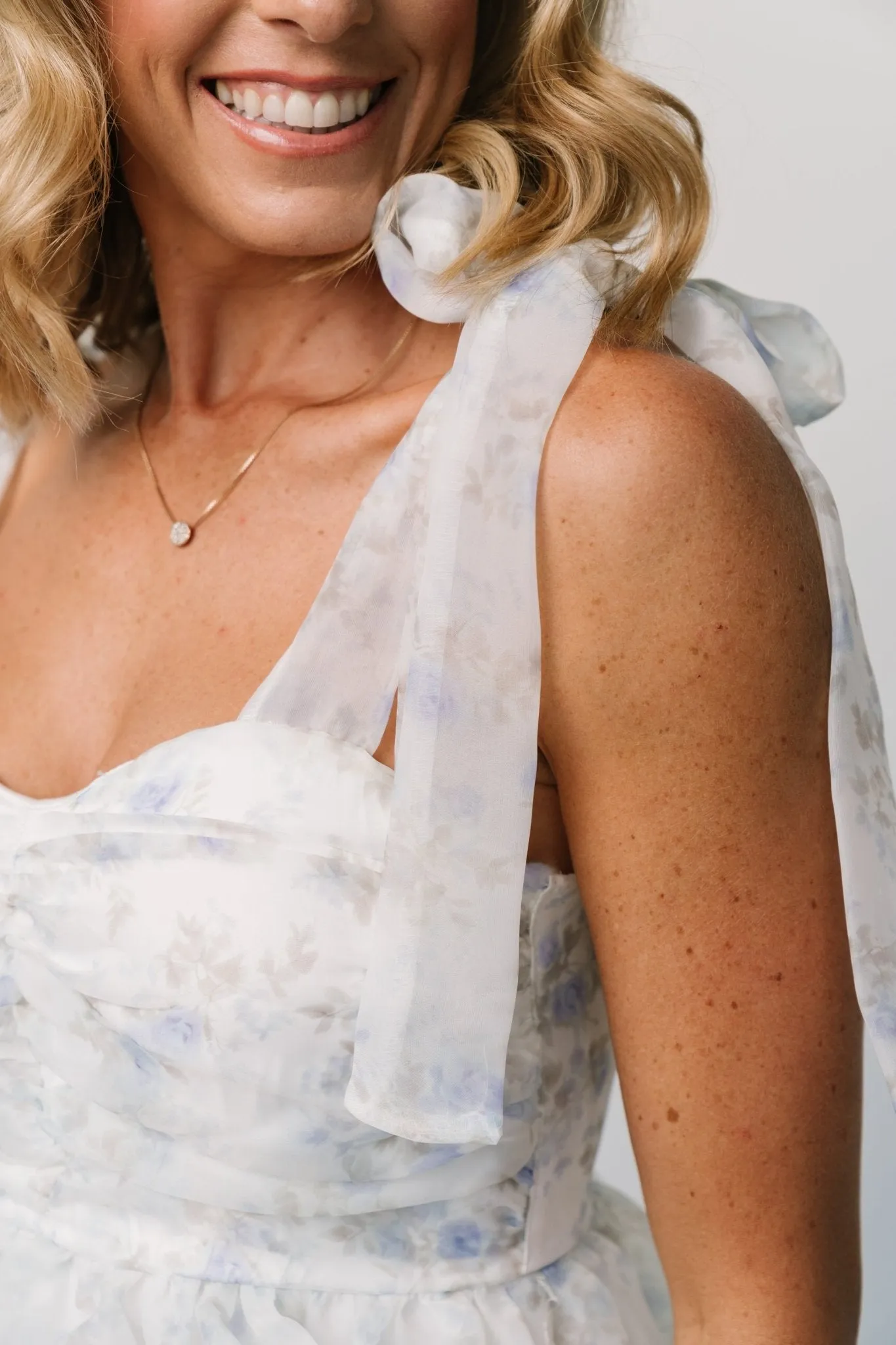 Rosemary Tiered Dress | Light Blue Floral sold by Baltic Born product image thumbnail 2