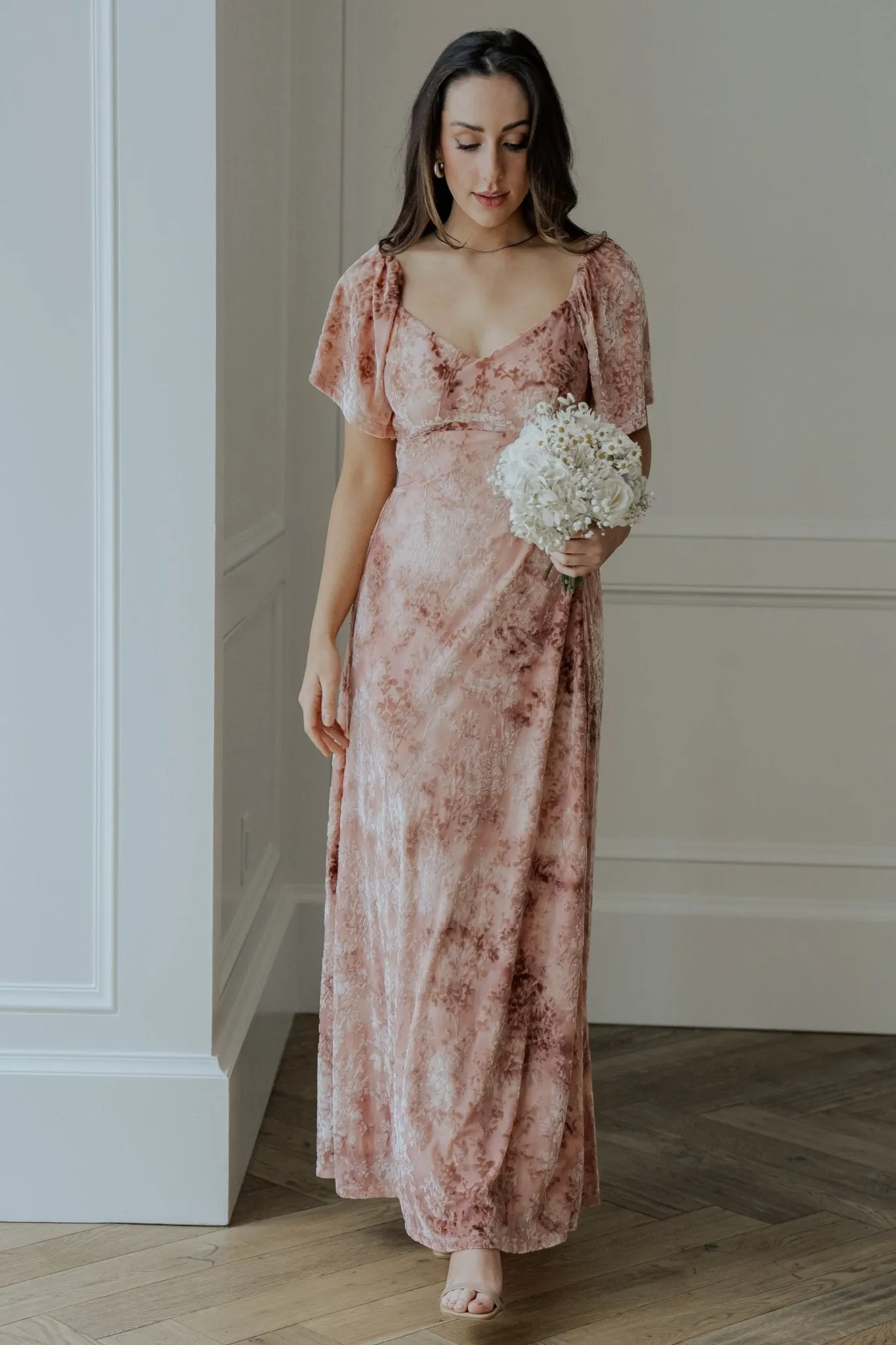 Everley Velvet Maxi Dress | Blush sold by Baltic Born product image thumbnail 3