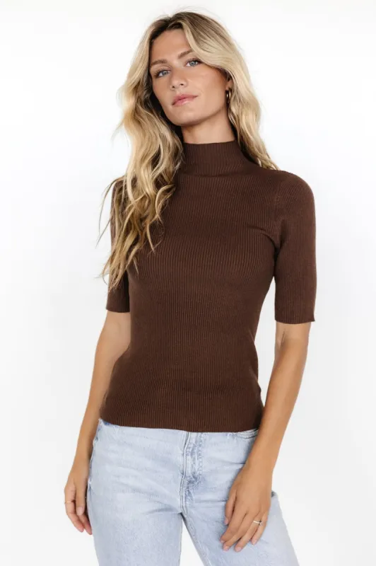 Liel Ribbed Top | Brown sold by Baltic Born