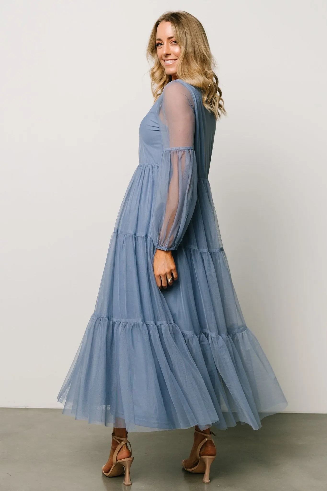 Hoffman Tulle Maxi Dress | Whisper Blue sold by Baltic Born product image thumbnail 4