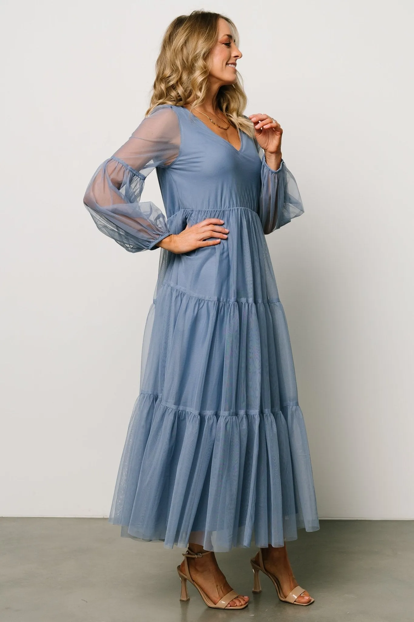 Hoffman Tulle Maxi Dress | Whisper Blue sold by Baltic Born product image thumbnail 5