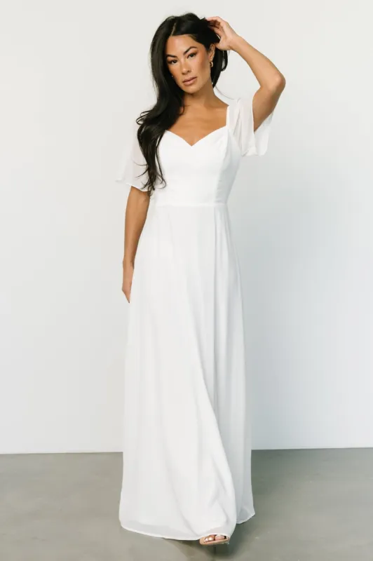 Sierra Sweetheart Maxi Dress | White sold by Baltic Born