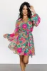 Wesley Mini Dress | Green Multi sold by Baltic Born