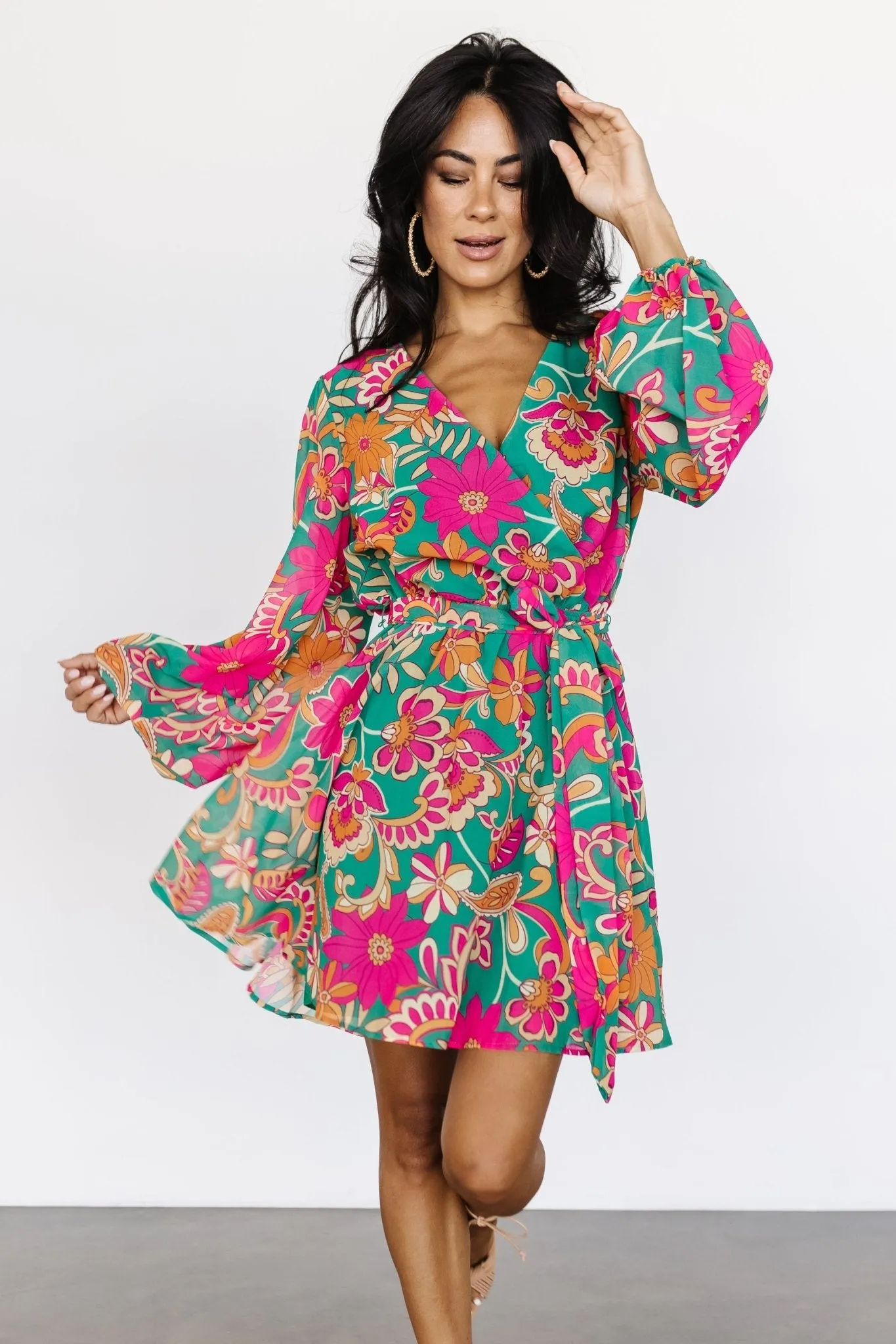 Wesley Mini Dress | Green Multi sold by Baltic Born product image thumbnail 5