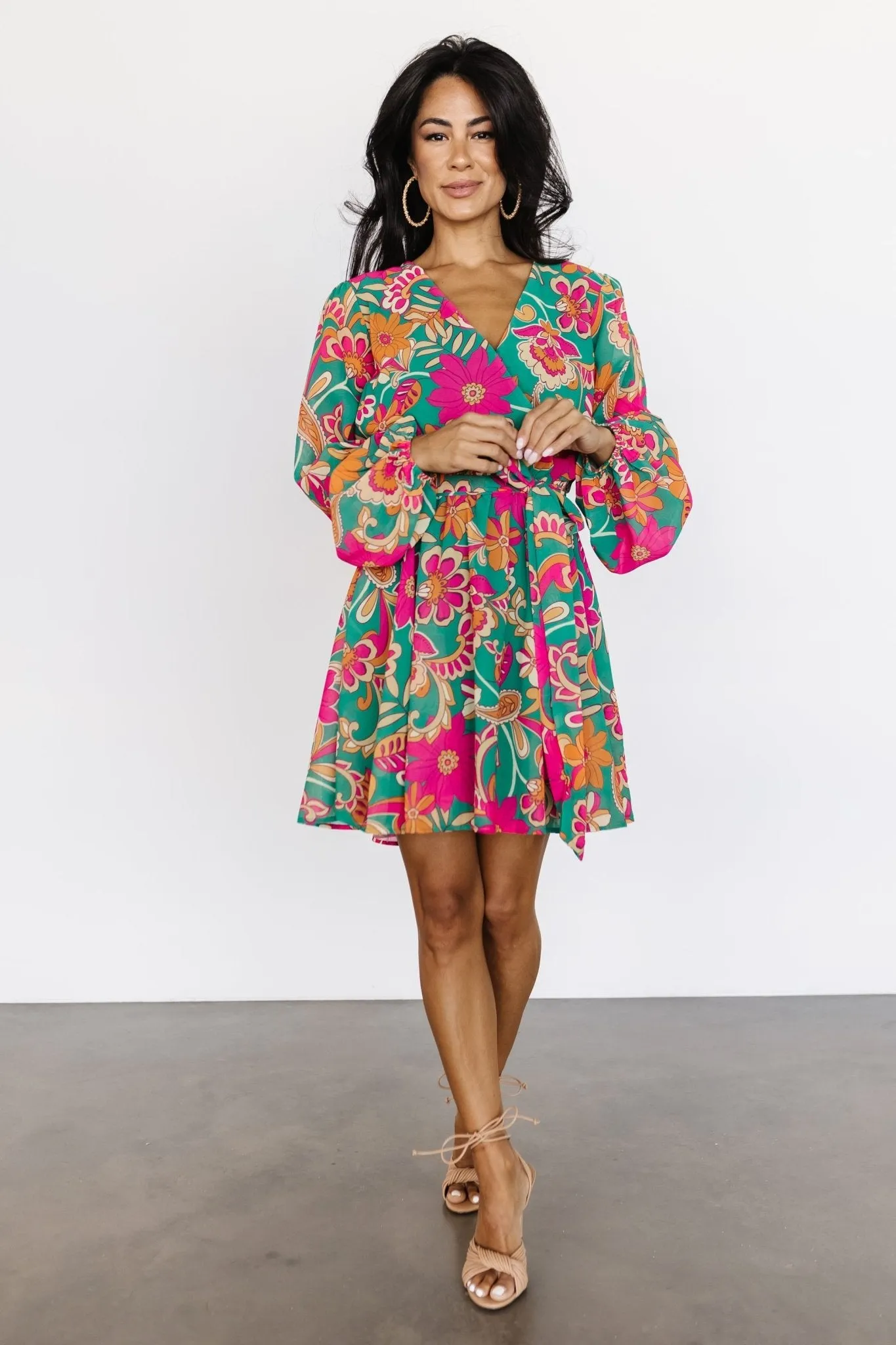 Wesley Mini Dress | Green Multi sold by Baltic Born