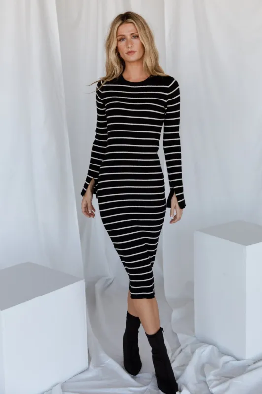 Iggy Sweater Dress | Black + Ivory sold by Baltic Born